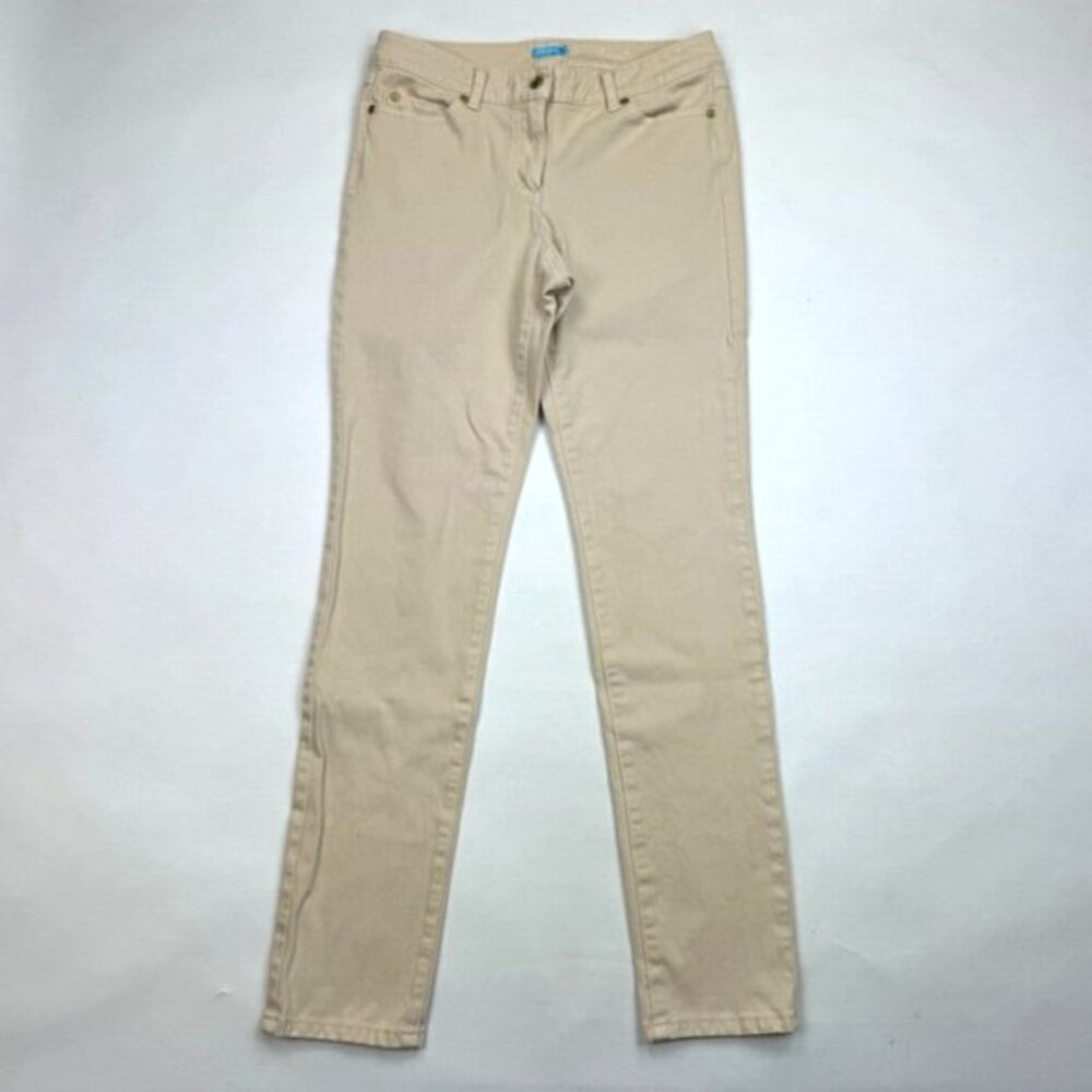 J Mclaughlin Lexi Jeans Women 8 EUC $178 Stretch Cotton 5 Pockets‎ Beige Pants